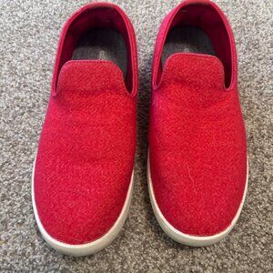 Allbirds Slip On Shoes Wool Loungers Winter Comfort Red 10